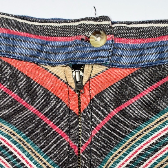 Free People Multicolor striped A-line mini skirt Size 8 - Picture 2 of 6